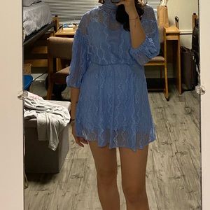 Free People Blue Lace Dress